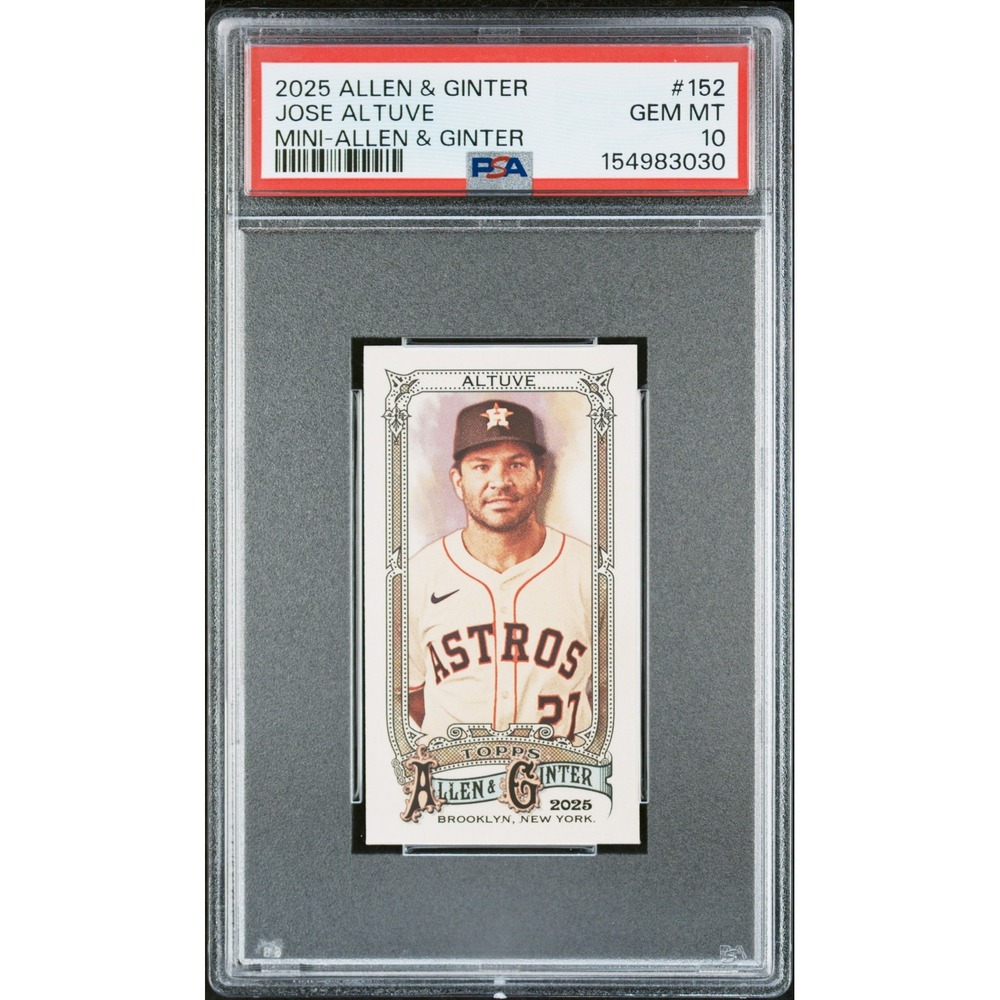 Jose Altuve 2025 Topps Allen & Ginter #152 Mini PSA 10 Gem Mint Houston Astros
